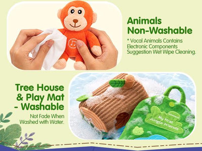 The Sensory Safari Trek | 8-Piece Talking Plush Set