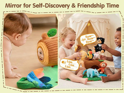 The Sensory Safari Trek | 8-Piece Talking Plush Set