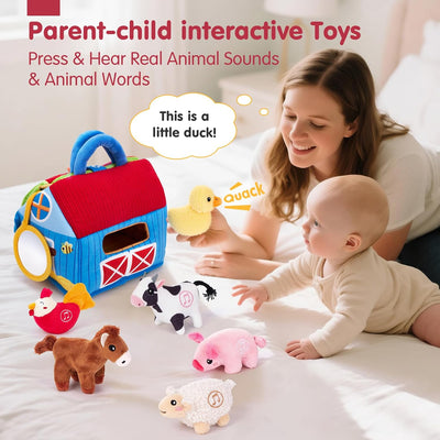 The Sensory Sound-n-Snuggle Barn | 7-Piece Talking Plush Set