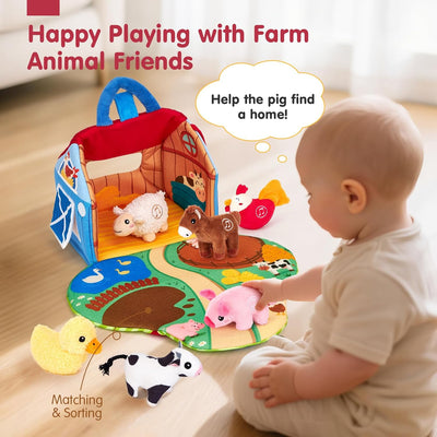 The Sensory Sound-n-Snuggle Barn | 7-Piece Talking Plush Set
