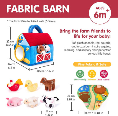 The Sensory Sound-n-Snuggle Barn | 7-Piece Talking Plush Set